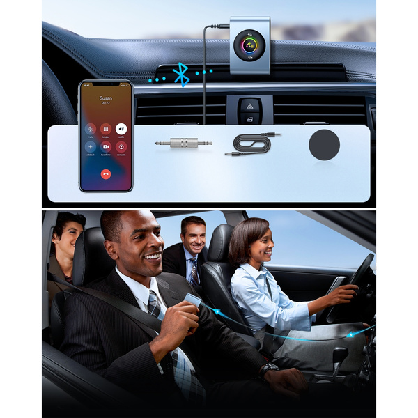 JOYROOM CAR BLUETOOTH 5.3 TRANSMITTER AND HANDS-FREE KIT FOR AUX 3.5MM MINI JACK PORT (JR-CB1)