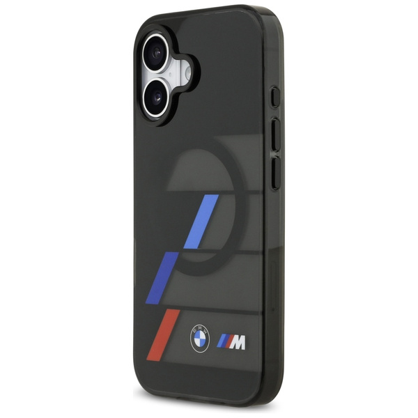 Etui BMW M IML Metal Buttons Tricolor    Lines MagSafe do iPhone 17 czarny