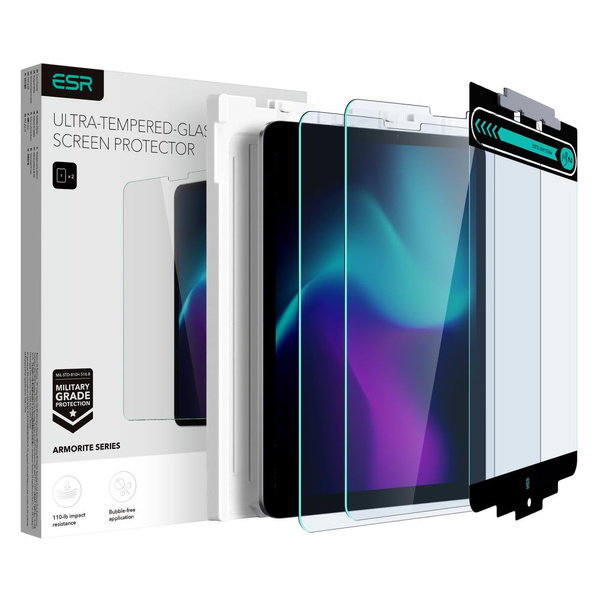 SZKŁO HARTOWANE ESR ARMORITE 2-PACK IPAD AIR 10.9 4 / 5 / 2020-2022 / PRO 11 2 / 3 / 4 / 2020-2022 CLEAR