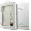 Etui Guess IML Flowers Electro Pearl     Strap MagSafe do iPhone 17 Pro Max biały