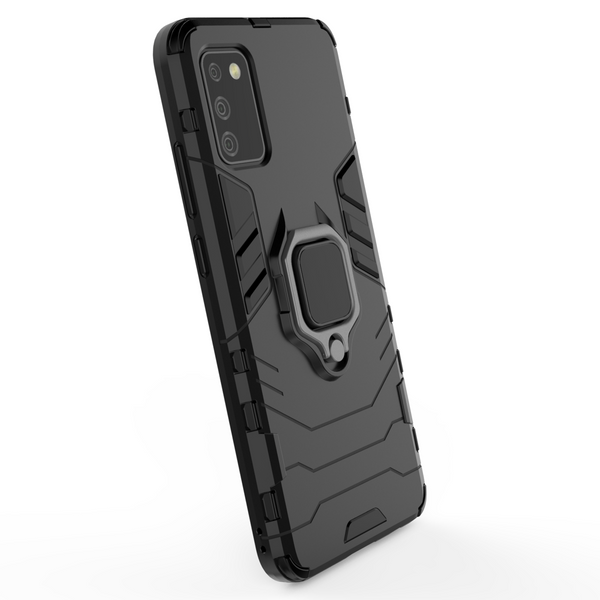 RING ARMOR TOUGH HYBRID CASE COVER + MAGNETIC HOLDER FOR SAMSUNG GALAXY A03S (166.5) BLACK