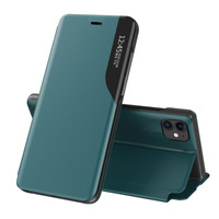 ECO LEATHER VIEW CASE ELEGANT BOOKCASE TYPE CASE WITH KICKSTAND FOR IPHONE 13 PRO GREEN