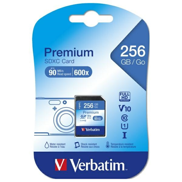 Verbatim Karta Premium U1 SDXC 256GB V10 czarny/black 44026