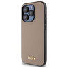 DKNY DKHMP15XPGHLME iPhone 15 Pro Max    6.7" beżowy/beige hardcase Grained Metal Logo MagSafe