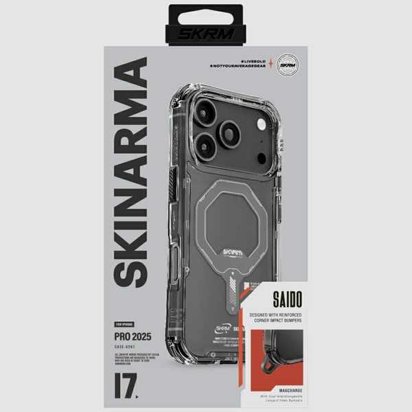Etui Skinarma Saido do iPhone 17 Pro     Magnetic Charging grafitowy
