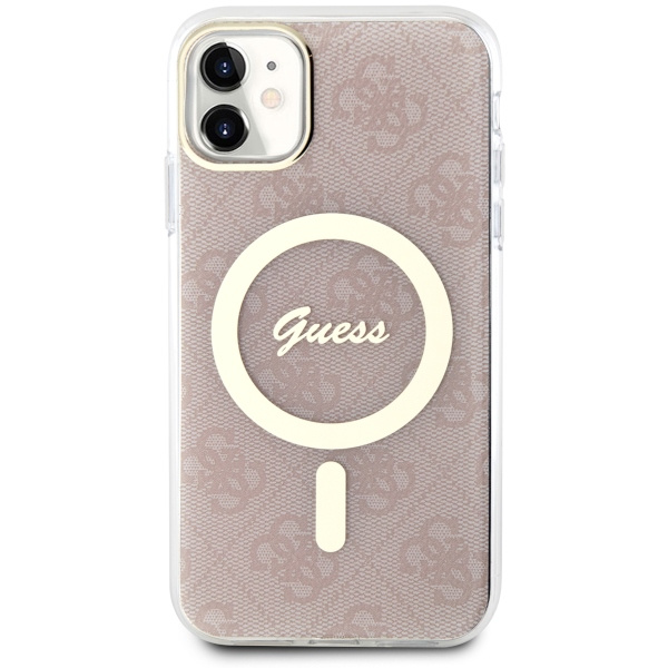 Guess GUHMN61H4STP iPhone 11 6.1"różowy/pink hardcase 4G MagSafe