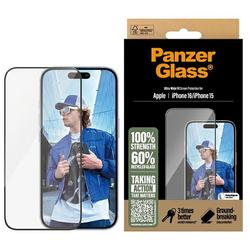 PanzerGlass Screen Protector iPhone 16 / 15 6.1" Ultra-Wide Fit 2861