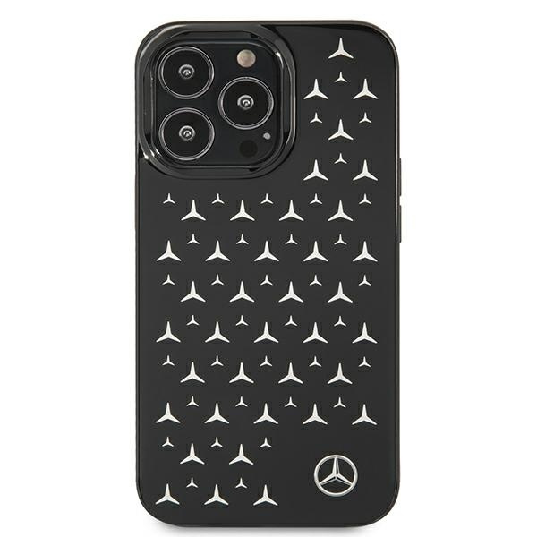 Etui Mercedes Silver Stars Pattern na iPhone 13 Pro / iPhone 13 - czarne