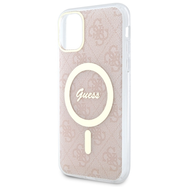 Guess GUHMN61H4STP iPhone 11 6.1"różowy/pink hardcase 4G MagSafe