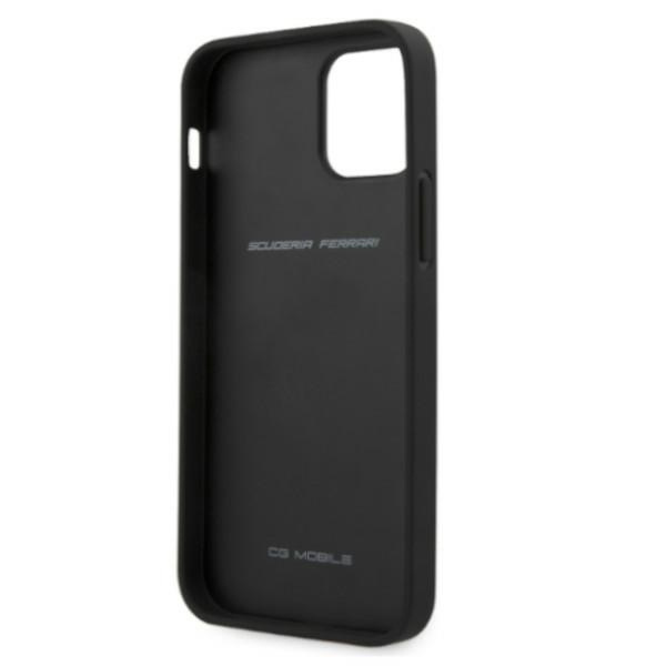 Ferrari FESAXHCP12MBK iPhone 12/12 Pro 6,1" czarny/black hardcase On Track Carbon Stripe