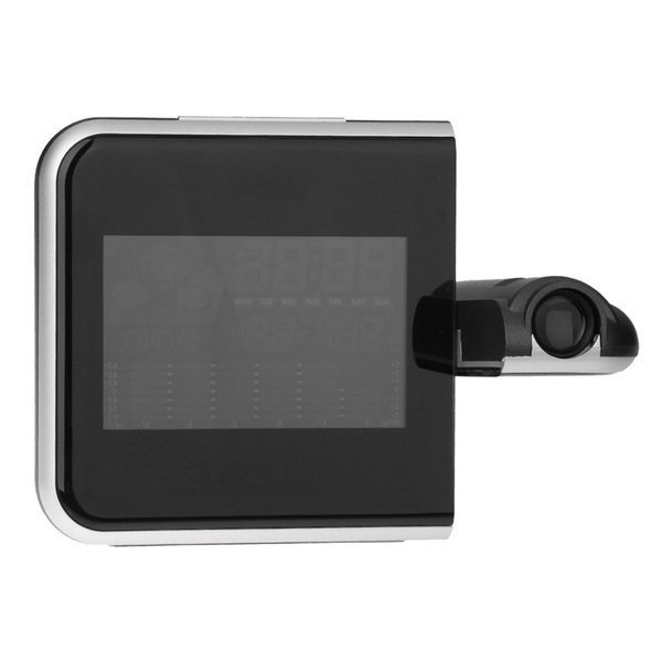 STACJA POGODY ZEGAR LCD BUDZIK Z PROJEKTOREM