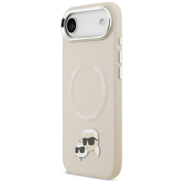Etui Karl Lagerfeld Karl & Choupette     Pins MagSafe do iPhone Air beżowy