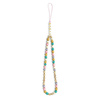 Guess zawieszka GUSTFLWP Phone Strapróżowy/pink Heishi Beads