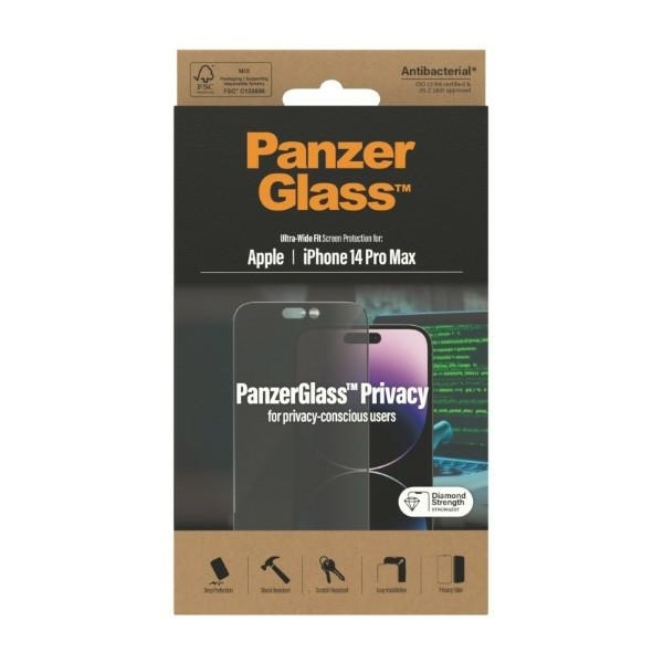 PanzerGlass Ultra-Wide Fit iPhone 14 Pro Max 6,7" Privacy Screen Protection Antibacterial P2774
