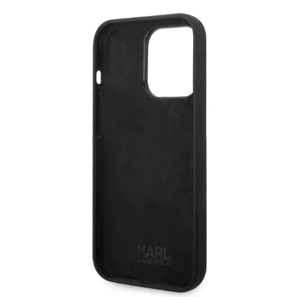 KARL LAGERFELD KLHCP14LSNCHBCK IPHONE 14 PRO 6,1" HARDCASE CZARNY/BLACK SILICONE CHOUPETTE