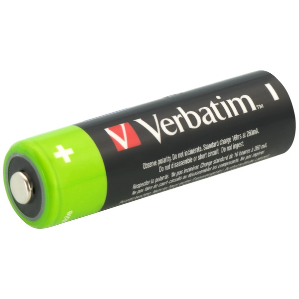 Verbatim Akumulator NiMH AA 2500mAh      Premium HR6 4szt czarny/ black 49517
