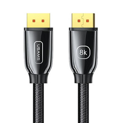 USAMS Kabel DP do DP - Display Port 3.0m 8K HD czarny/black  SJ533DP01 (US-SJ533)