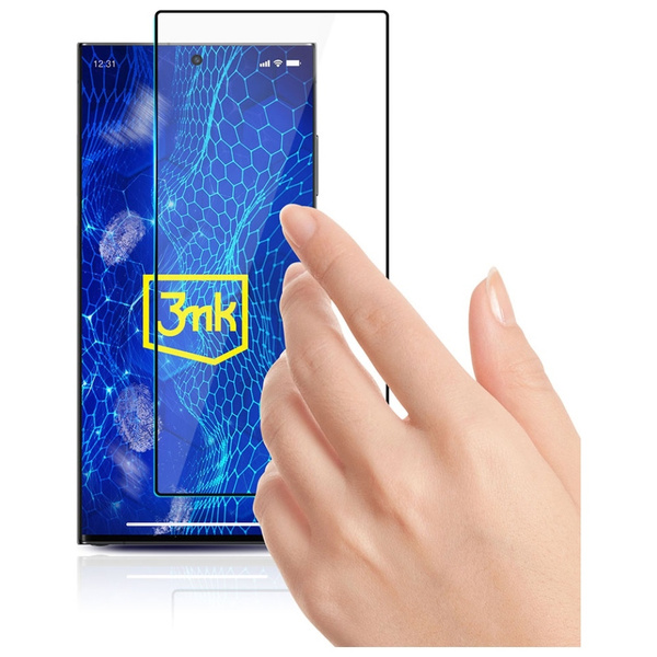 Szkło hartowane 3MK HardGlass Max Lite   do Samsung Galaxy S24 Ultra czarny