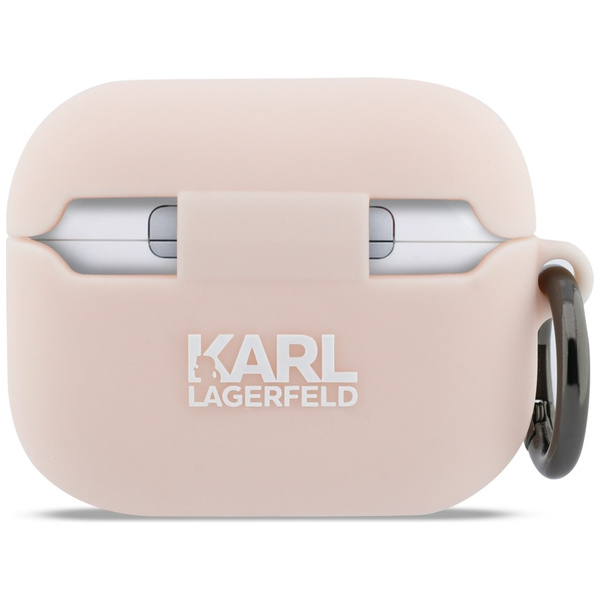 Etui Karl Lagerfeld Silicone Chaupette   Head 3D do AirPods Pro 3 różowy