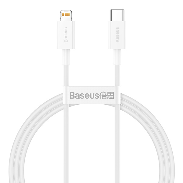 Kabel Baseus Superior Series USB-C / Lightning PD 20W 1 m - biały