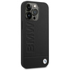 Case BMW BMHCP14XSLLBK iPhone 14 Pro Max 6.7 "black / black Leather Stamp