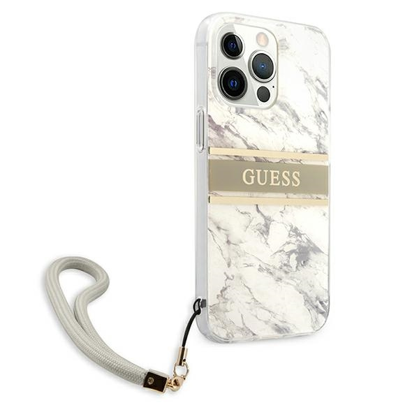 Guess GUHCP13XKMABGR iPhone 13 Pro Max6,7" szary/grey hardcase Marble Strap Collection