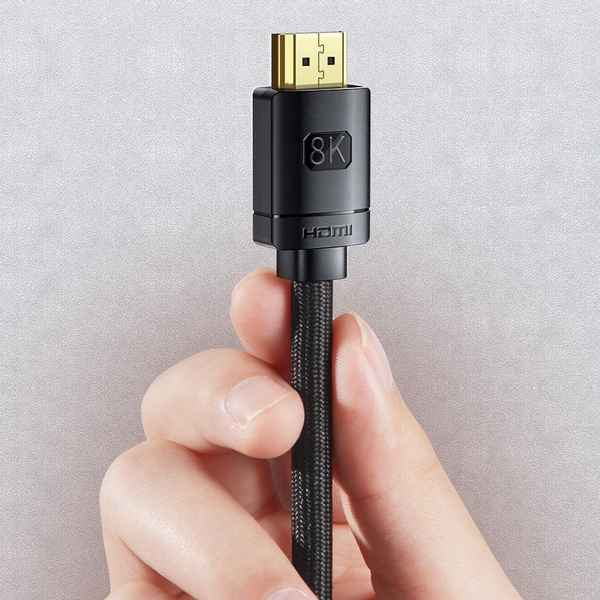 Baseus HDMI 2.1 Cable 8K 60 Hz 48 Gbps / 4K 120 Hz / 2K 144 Hz 3D eARC QMS Dynamic HDR VRR ALLM 3 m black (CAKGQ-L01)