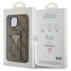Guess GUHCP15SPGS4TDW iPhone 15 / 14 / 13 6.1" brązowy/brown hardcase Grip Stand 4G Triangle Strass
