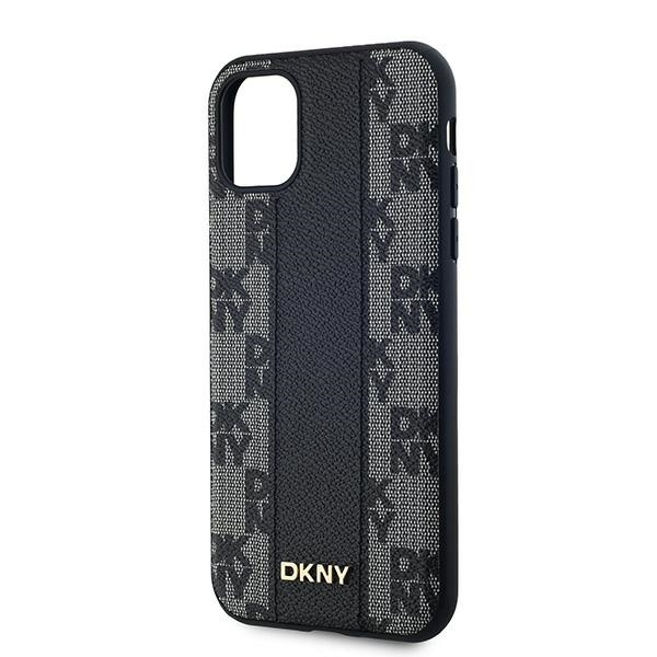 DKNY DKHMN61PCPVSLK iPhone 11 / Xr6.1" czarny/black hardcase Leather Checkered Mono Pattern MagSafe