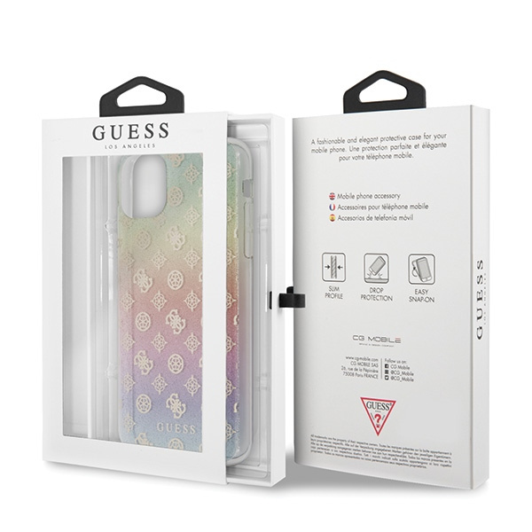Guess GUHCN65PEOML iPhone 11 Pro Maxmulticolor hard case Iridescent 4G Peony