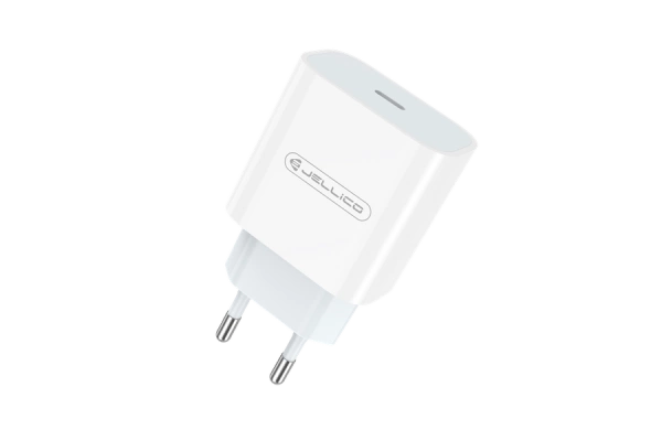 JELLICO ładowarka sieciowa AK180 PD 20W 1xUSB-C + kabel USB-C - Lightning Biały