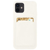 CARD CASE SILICONE WALLET CASE WITH CARD SLOT DOCUMENTS FOR SAMSUNG GALAXY S22 + (S22 PLUS) WHITE