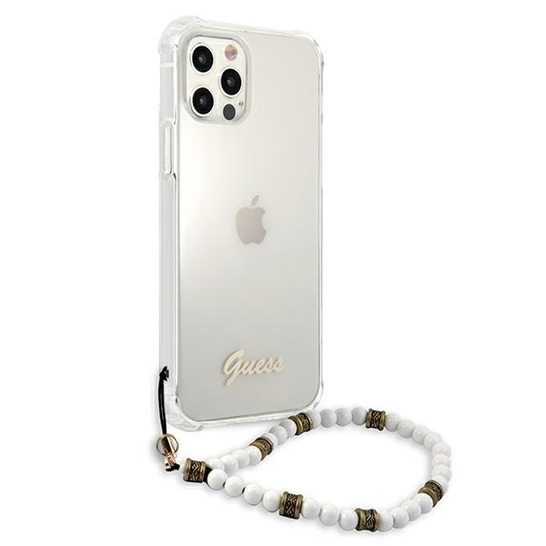 Guess GUHCP12LKPSWH iPhone 12 Pro Max6,7" Transparent hardcase White Pearl