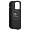 Case BMW BMHMP14L22PTDK iPhone 14 Pro 6.1 "black / black Leather Stamp Tricolor Magsafe