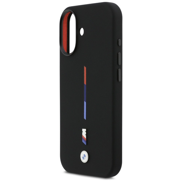 Etui BMW M Silicon Tricolor Line MagSafe do iPhone 17 czarny