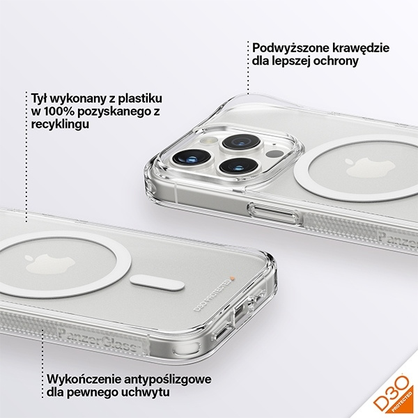 PanzerGlass HardCase iPhone 15 Pro 6.1" D3O MagSafe 3xMilitary grade transparent 1181