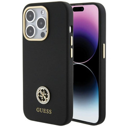 Guess GUHCP15XM4DGPK iPhone 15 Pro Max6.7" czarny/black hardcase Silicone Logo Strass 4G