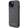 Guess GUHCP15SG4GFGR iPhone 15 / 14 / 13 6.1" szary/grey hard case 4G Metal Gold Logo