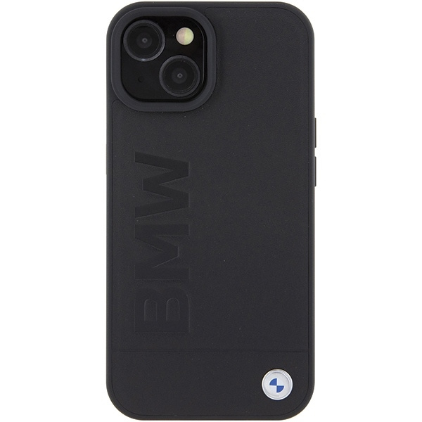 Etui BMW Leather Hot Stamp na iPhone 15 - czarne