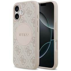 Etui Guess 4G Circle Classic Logo MagSafe do iPhone 17 różowy