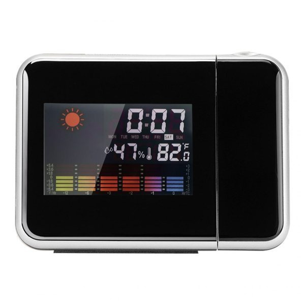 WEATHER STATION LCD CLOCK ALARM CLOCK WITH PROJECTOR