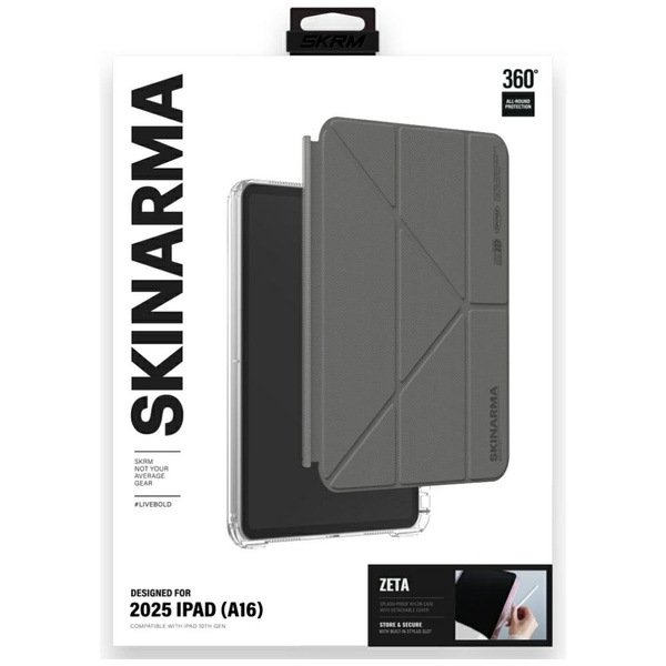 Etui Skinarma Zeta do iPad 11" A16       (2025) / iPad 10.9" 10 gen. (2022) szary