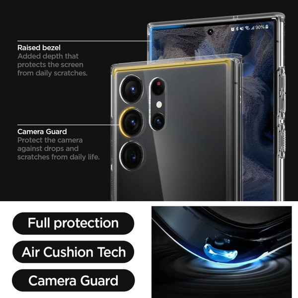 Etui Spigen Ultra Hybrid na Samsung Galaxy S23 Ultra - przezroczyste