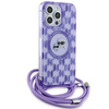 KARL LAGERFELD KLHMP15XHCKCKLCU IPHONE 15 PRO MAX 6.7" PURPLE/PURPLE HARDCASE IML CROSSBODY MONOGRAM KARL & CHOUPETTE HEAD MAGSAFE