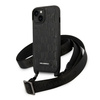 KARL LAGERFELD KLHCP14SSTMMK IPHONE 14 / 15 / 13 6,1" HARDCASE CZARNY/BLACK MONOGRAM PLAQUE LOGO STRAP