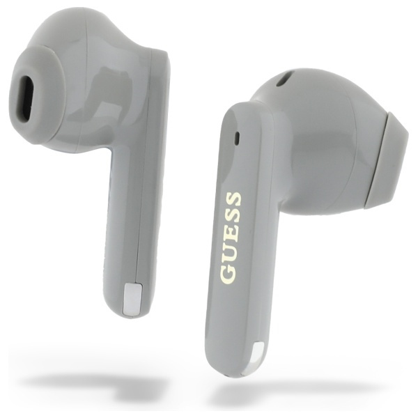 Guess słuchawki Bluetooth GUTWSC2MCDSE   TWS + stacja dokująca taupe Elongated Metalic Printed Logo