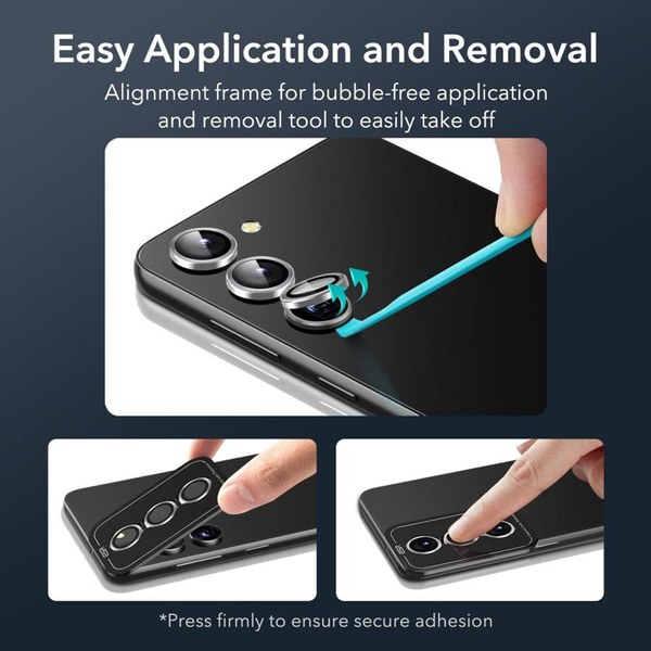 OSŁONA APARATU ESR CAMERA PROTECTOR GALAXY S23 / S23+ PLUS SILVER