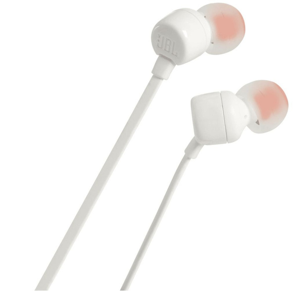 Słuchawki JBL T110 Przewodowe Jack 3.5mm Białe z mikrofonem