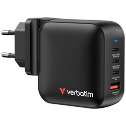 Ładowarka sieciowa Verbatim Mini GaN 100W 3xUSB-C PD/1x USB-A QC czarny 32231