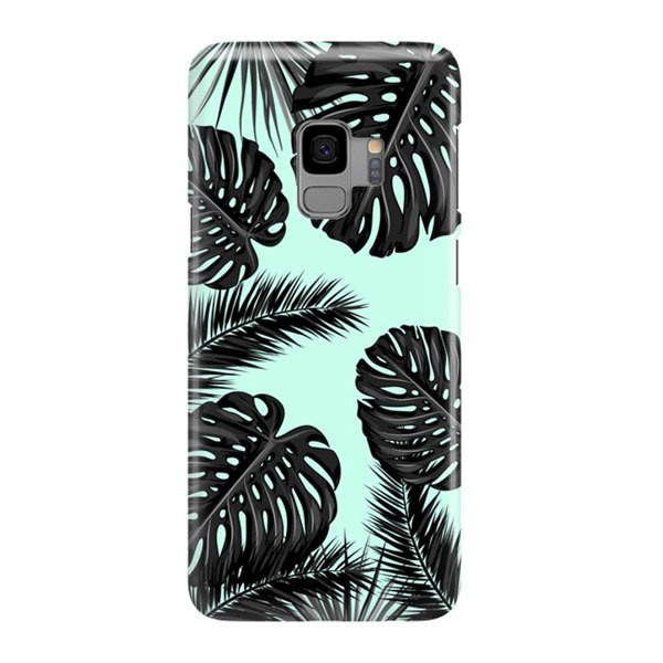 FUNNY CASE ETUI NADRUK CZARNE LIŚCIE SAMSUNG GALAXY S9